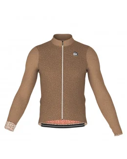 Maillot vélo manches longues unisexe - FANFAN POLI LAB | BEIGE