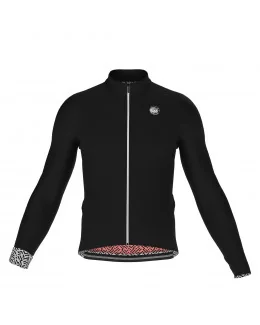 Maillot vélo manches longues unisexe - FANFAN POLI LAB | NOIR