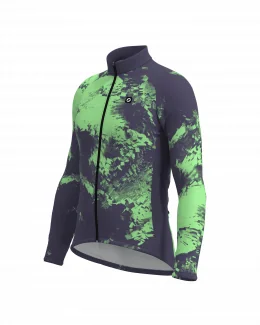 Maillot vélo manches longues unisexe - ALLOS PYRITE | VERT