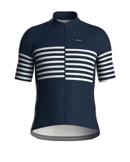 Maillot cyclisme ajusté unisexe - LINEA | BLEU MARINE