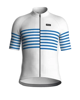 Maillot cyclisme ajusté unisexe - LINEA | BLANC