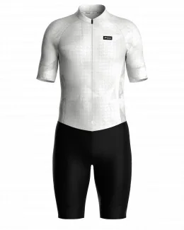 Combinaison cyclisme ajustée unisexe - PRISME | BLANC