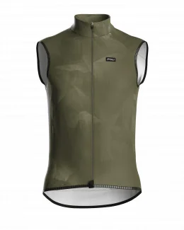 Gilet cyclisme sans manches unisexe - PRISME | KAKI