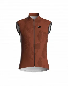 Maillot cyclisme sans manches unisexe - CARRARE | MARRON