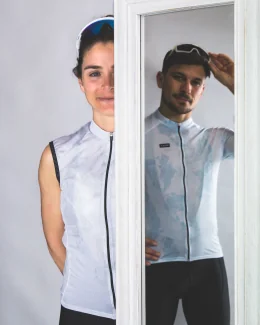 Maillot cyclisme regular unisexe - CARRARE | BLEU CLAIR
