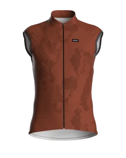 Maillot cyclisme sans manches unisexe - CARRARE | MARRON