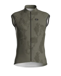 Maillot cyclisme sans manches unisexe - CARRARE | KAKI