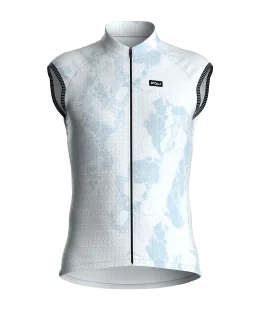 Maillot cyclisme sans manches unisexe - CARRARE | BLEU CLAIR