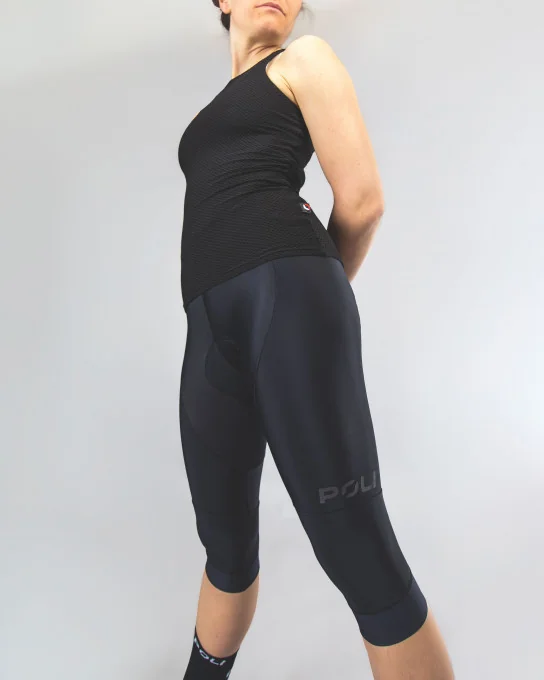 Corsaire cyclisme sans bretelles femme - CLAUDE BLACK EDITION