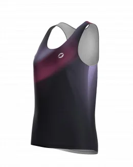 Débardeur running femme - SPECTRA | ROSE/NOIR