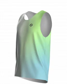 Débardeur running homme - PHOTON | VERT/BLEU