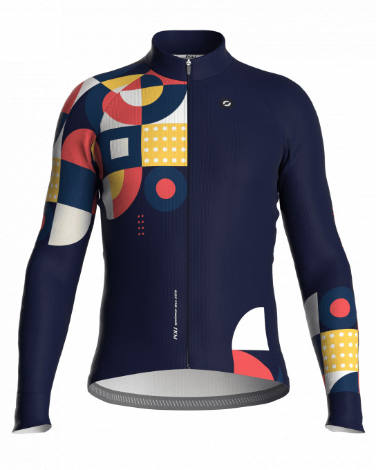 Maillot Cyclisme Une Pièce Homme Femme - Col Roulé Manches Longues - Coupe Ajustée - Hiver - Basique