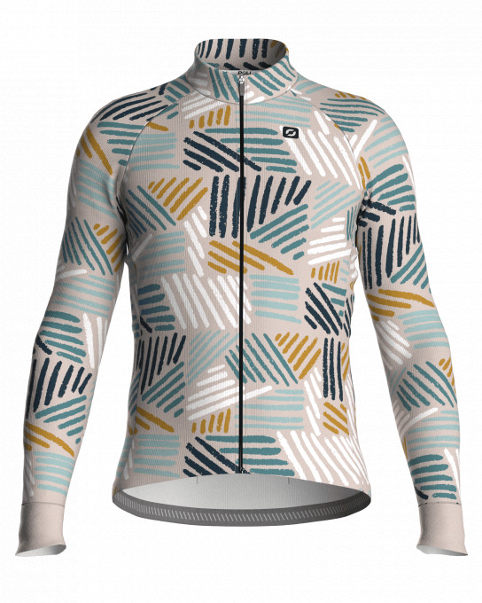 Maillot vélo manches longues unisexe - SCRIBLA