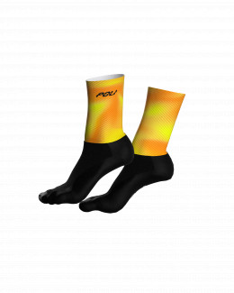 Paire de chaussettes cyclisme aéro - CHROMEA | ORANGE