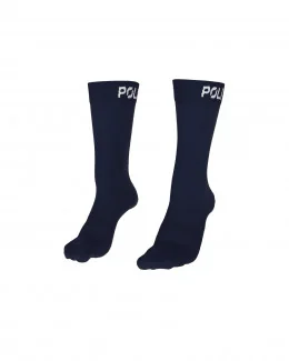 Paire de chaussettes cyclisme Q-SKIN Logo | BLEU FONCÉ