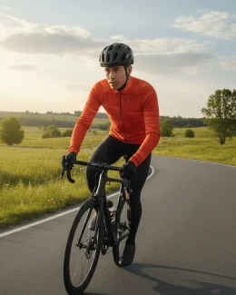 Maillot vélo manches longues unisexe - NEODRIFT | ROUGE