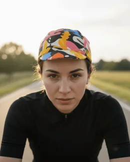 Casquette de cyclisme en toile - SILVA | JAUNE/CORAIL