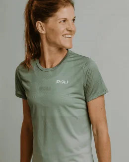 T-shirt running femme - VECTRA | KAKI