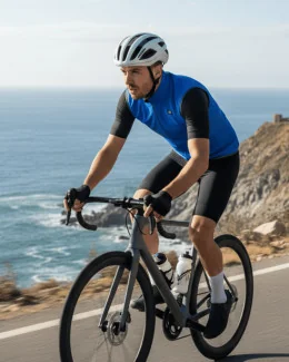 Gilet cyclisme sans manches unisexe - GILL | BLEU PRUSSE