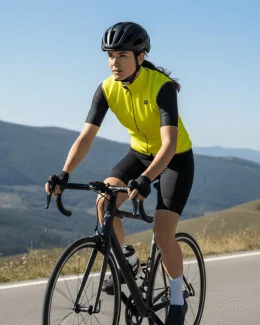Gilet cyclisme sans manches unisexe - GILL | JAUNE FLUO
