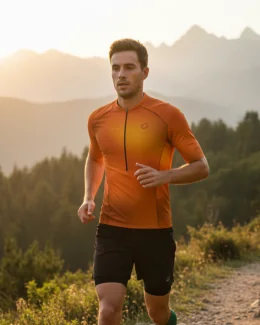 Maillot trail homme PHOSPHENE | ORANGE