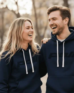 Sweat molleton à capuche | BLEU FONCÉ