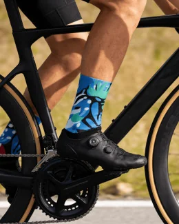 Paire de chaussettes cyclisme aéro - SILVA | BLEU CLAIR