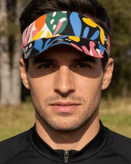 Visière de sport unisexe - SILVA | JAUNE/CORAIL