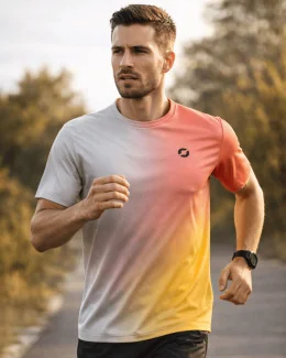 T-shirt running homme - PHOTON | ROSE/ORANGE