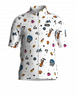 Maillot enfant - PEDAL MANIA | BLANC