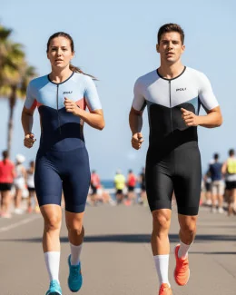 Trifonction manches courtes unisexe - HYDRIS | MARINE/BLEU CLAIR