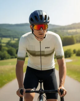 Maillot cyclisme ajusté unisexe - ÉCHAPPÉE | BEIGE/KAKI