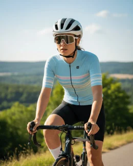 Maillot cyclisme femme - NIMBUS | BLEU CLAIR