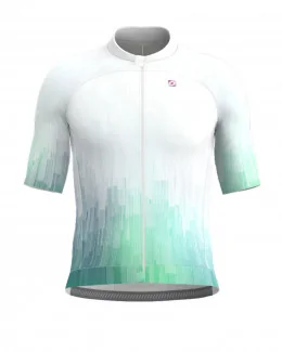 Maillot cyclisme très ajusté unisexe - THALYS | BLANC/VERT