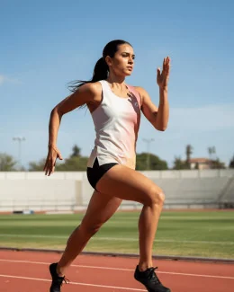 Débardeur athlétisme technique femme - PHOTON | ROSE/ORANGE