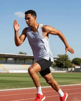 Débardeur athlétisme technique homme - RADIANCE | BLEU CLAIR