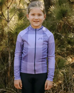 Maillot enfant fille manches longues - VICHY