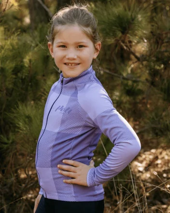 Maillot enfant fille manches longues - VICHY