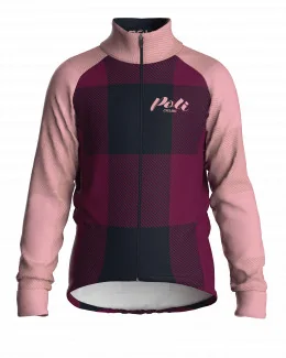 Veste thermique enfant fille - VICHY | ROSE/BORDEAUX