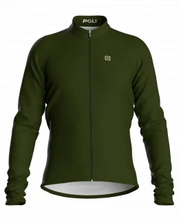 Maillot vélo manches longues homme - RACING | VERT KAKI