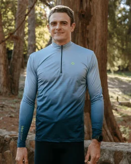 Maillot running homme manches longues - CLOUD | BLEU FONCÉ
