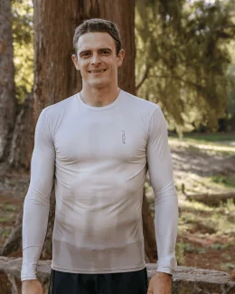 T-shirt running homme manches longues - STORM | BEIGE