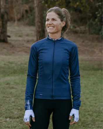 Maillot vélo manches longues femme - VICHY