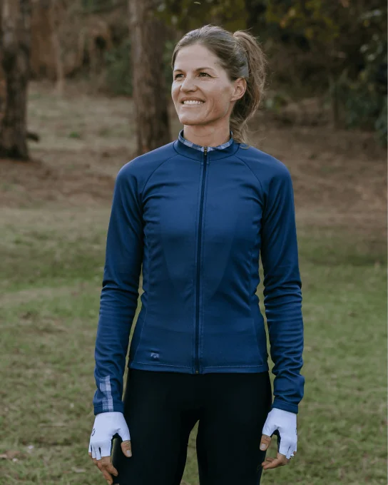 Maillot vélo manches longues femme - VICHY