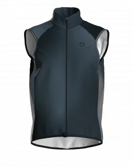 Gilet thermique cyclisme unisexe - JEAN HALO | BLEU FONCÉ