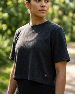 T-shirt manches courtes femme CARLA | GRIS FONCÉ